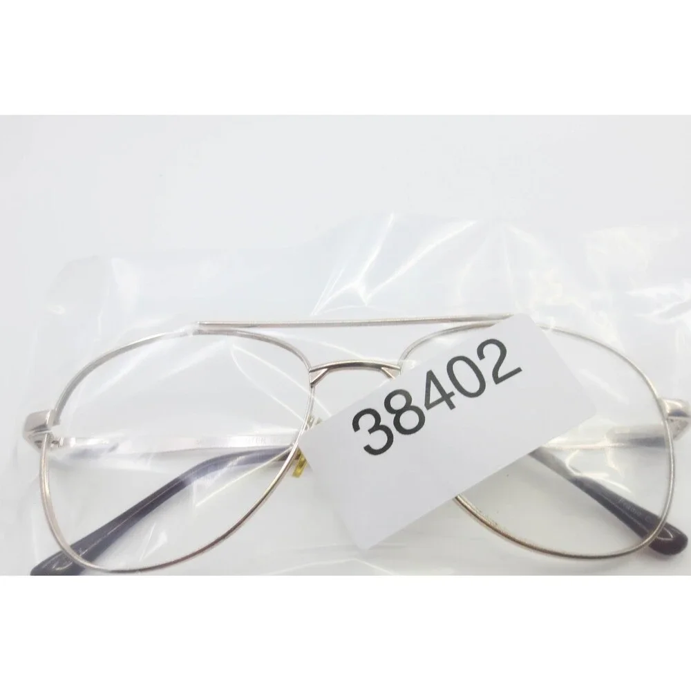 Modern Hunter Gold Aviator Eyeglass Frames 55-16 Double Bridge Spectacles 38402